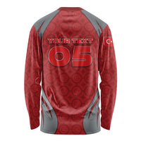 Custom Switzerland Football Long Sleeve Shirt Asena Wolf Crest Unique Style