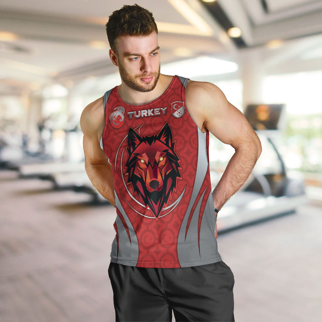 Custom Turkey Football Men Tank Top Asena Wolf Crest Unique Style