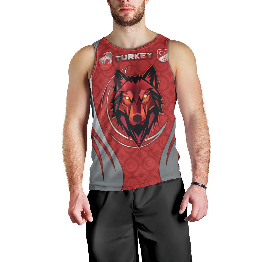 Custom Turkey Football Men Tank Top Asena Wolf Crest Unique Style