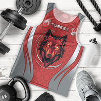 Custom Turkey Football Men Tank Top Asena Wolf Crest Unique Style