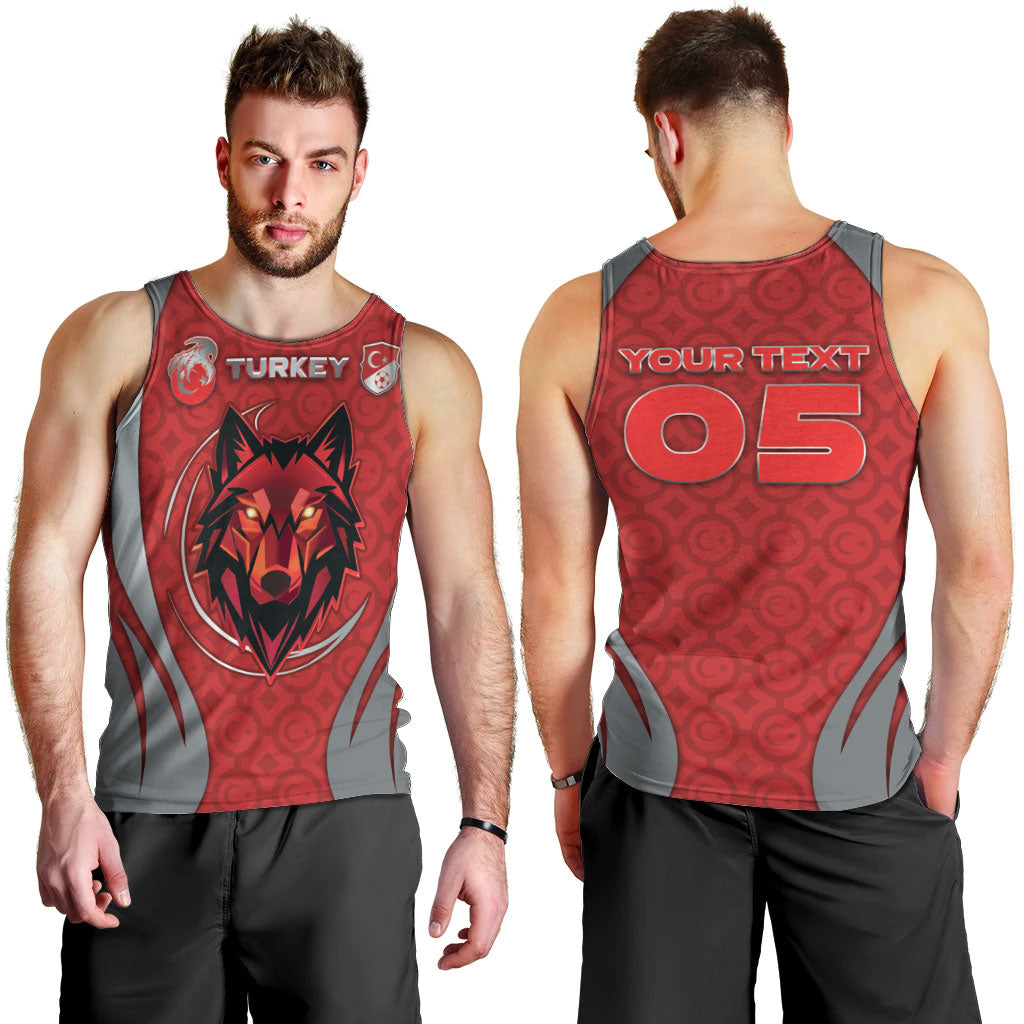 Custom Turkey Football Men Tank Top Asena Wolf Crest Unique Style