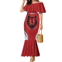 Custom Turkey Football Mermaid Dress Asena Wolf Crest Unique Style