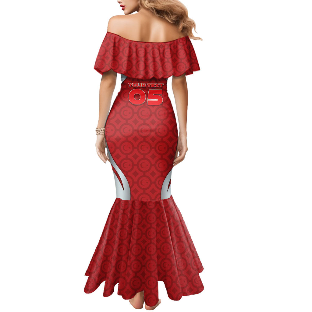 Custom Turkey Football Mermaid Dress Asena Wolf Crest Unique Style