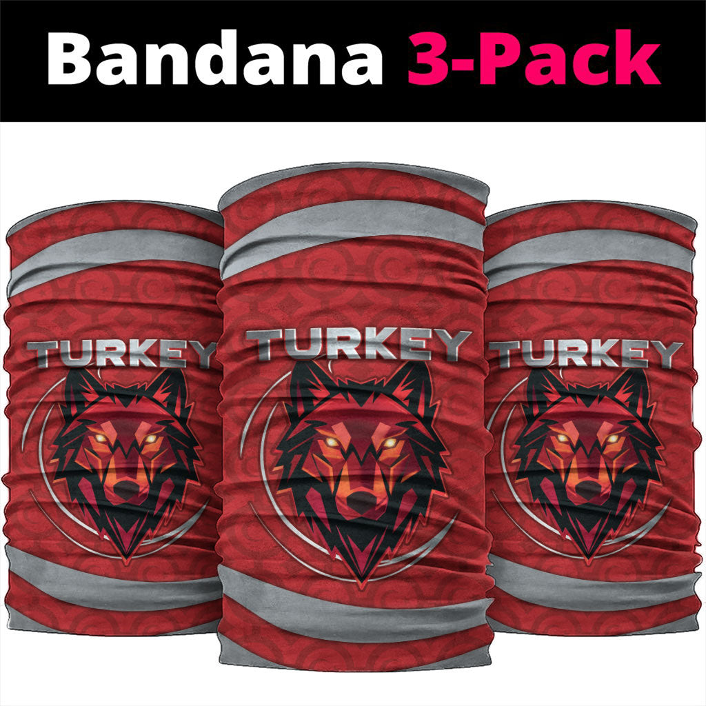 Turkey Football Neck Gaiter Asena Wolf Crest Unique Style