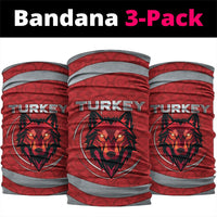 Turkey Football Neck Gaiter Asena Wolf Crest Unique Style