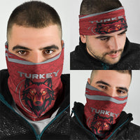 Turkey Football Neck Gaiter Asena Wolf Crest Unique Style