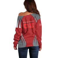 Custom Switzerland Football Off Shoulder Sweater Asena Wolf Crest Unique Style