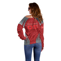 Custom Switzerland Football Off Shoulder Sweater Asena Wolf Crest Unique Style