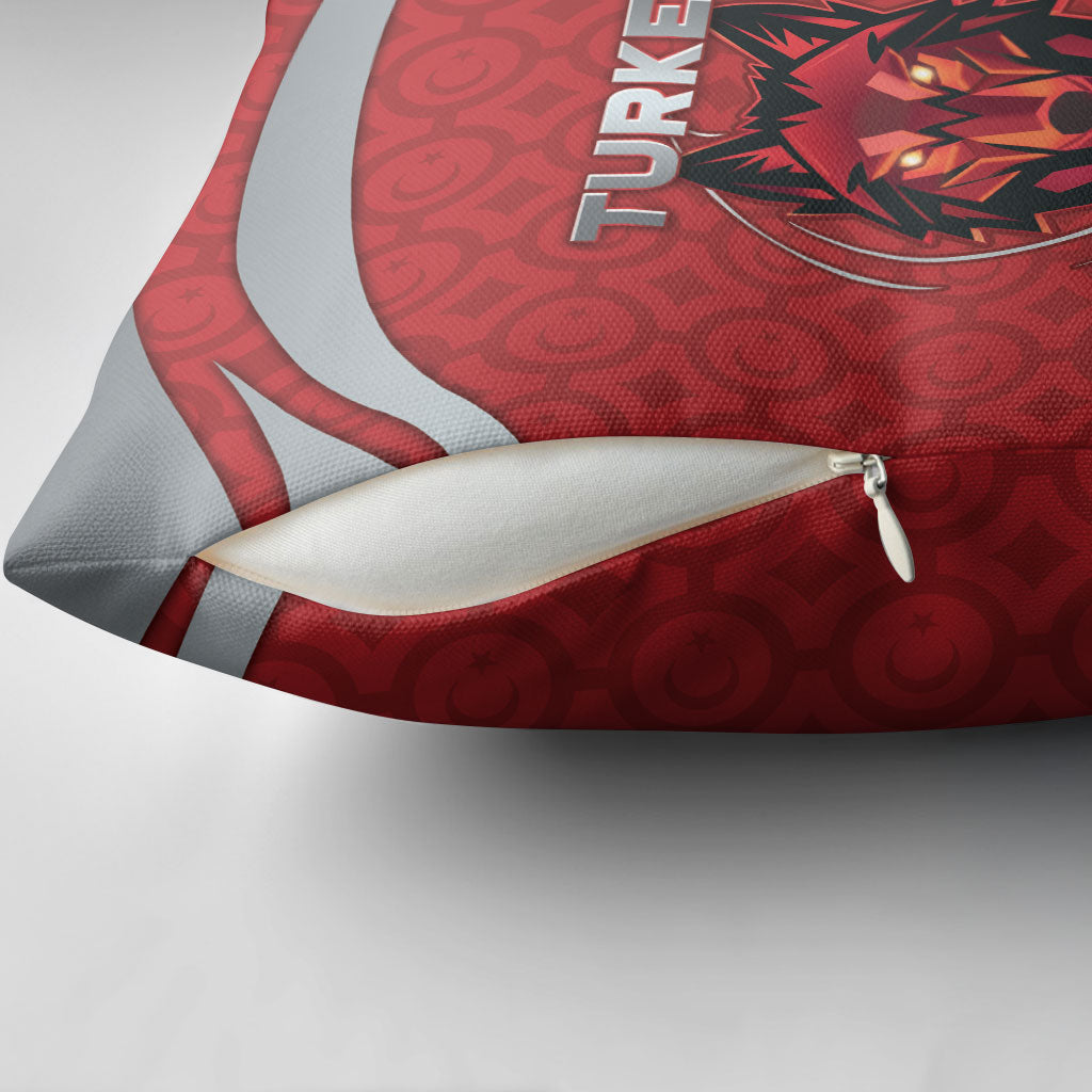 Turkey Football Pillow Cover Asena Wolf Crest Unique Style
