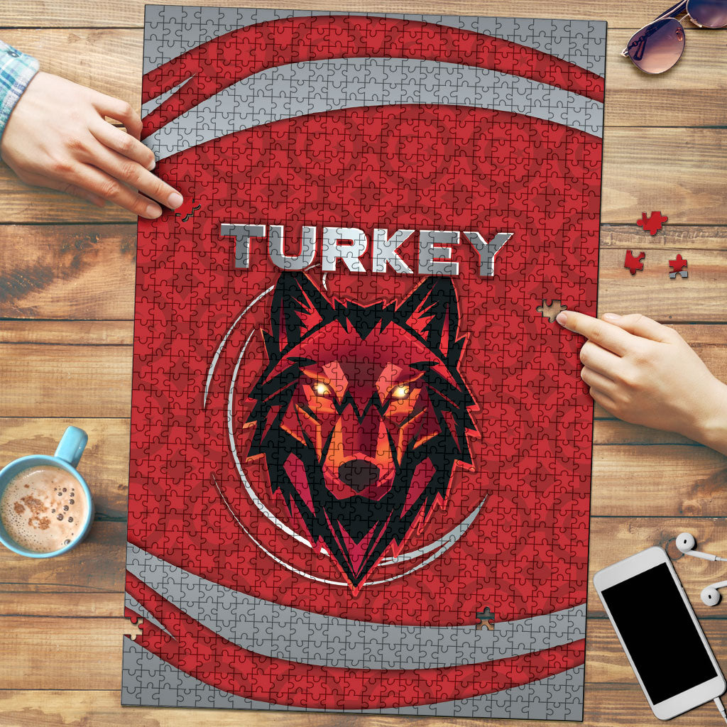 Turkey Football Puzzle Asena Wolf Crest Unique Style