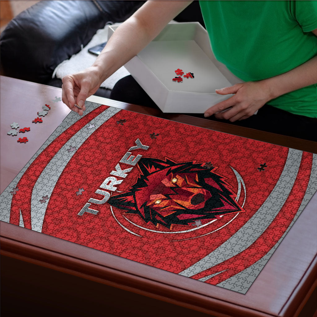 Turkey Football Puzzle Asena Wolf Crest Unique Style