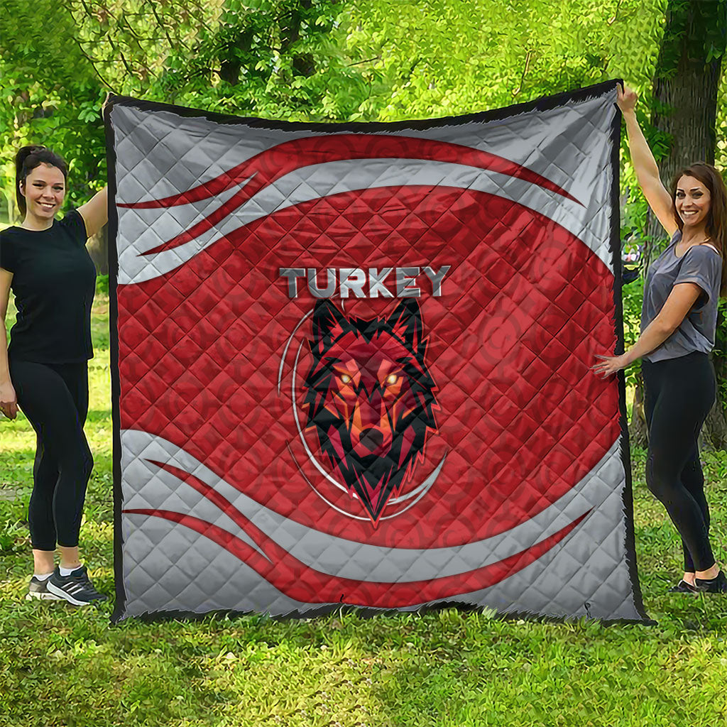 Turkey Football Quilt Asena Wolf Crest Unique Style