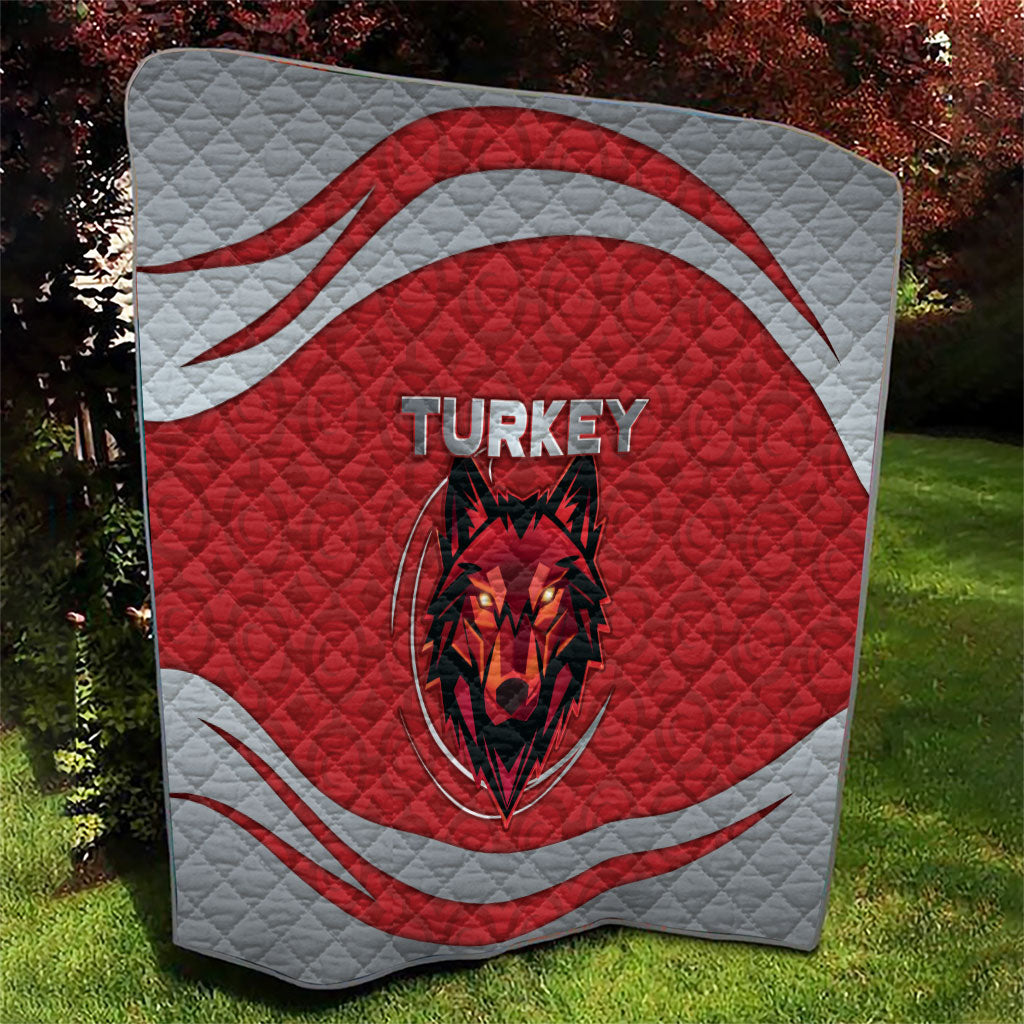Turkey Football Quilt Asena Wolf Crest Unique Style