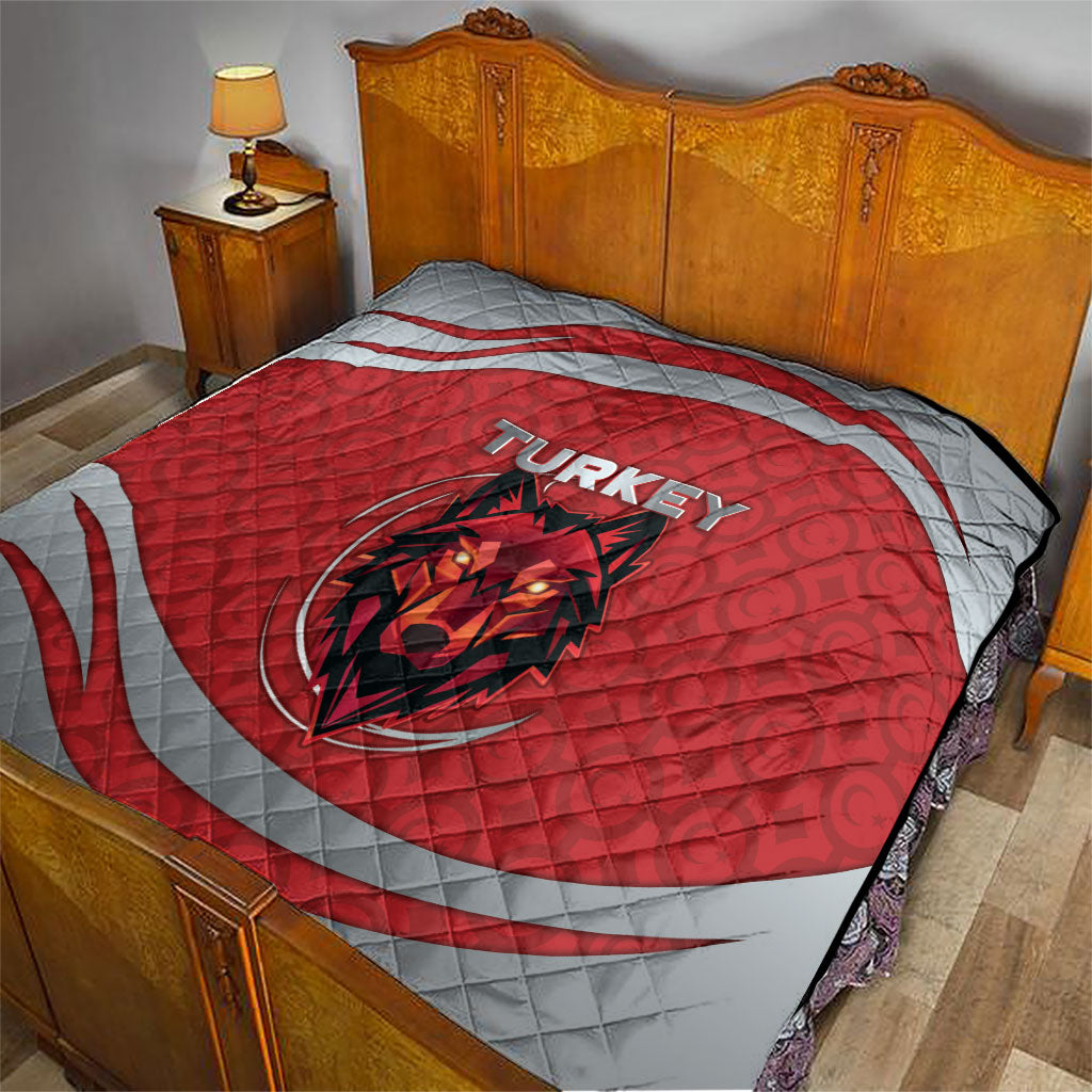 Turkey Football Quilt Asena Wolf Crest Unique Style