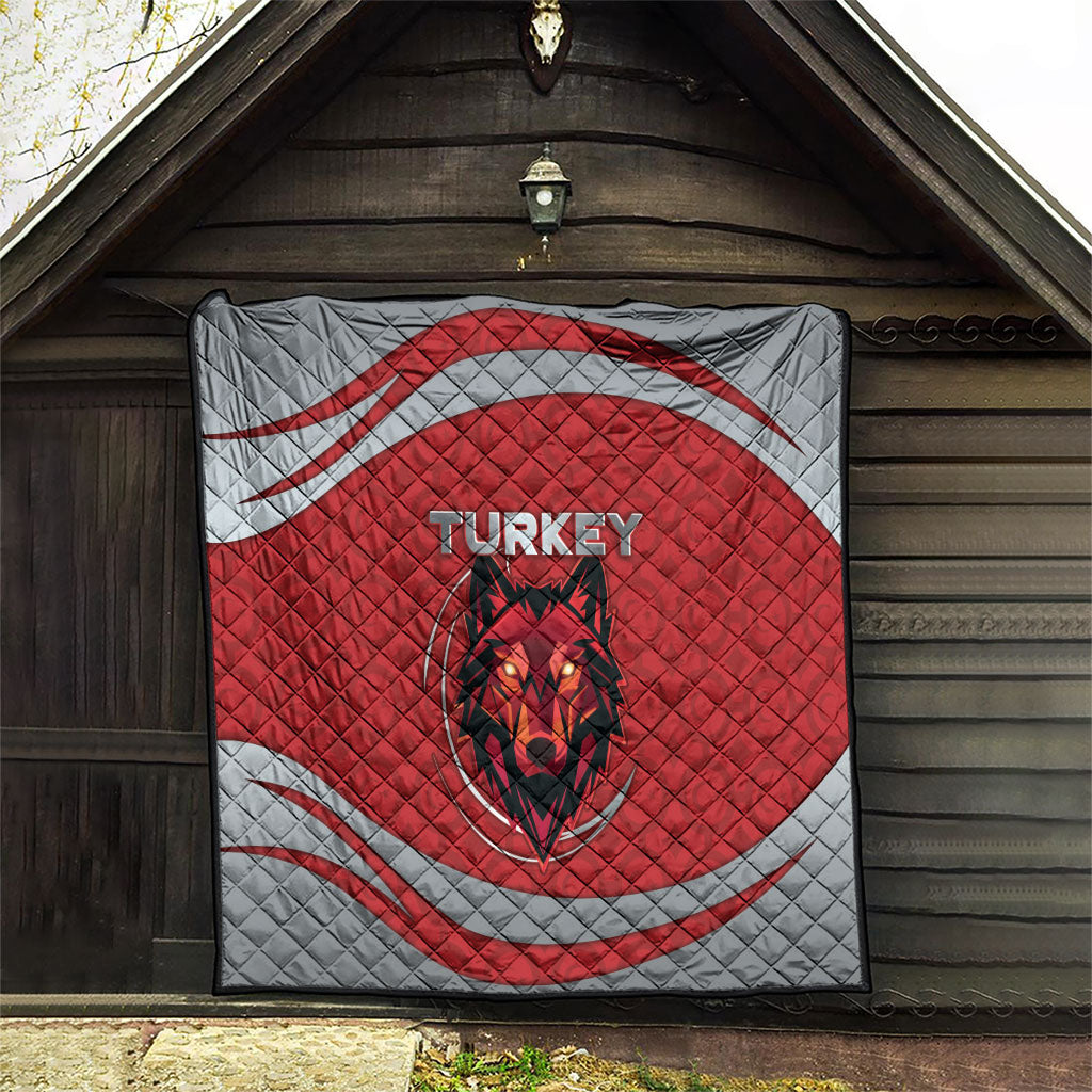 Turkey Football Quilt Asena Wolf Crest Unique Style