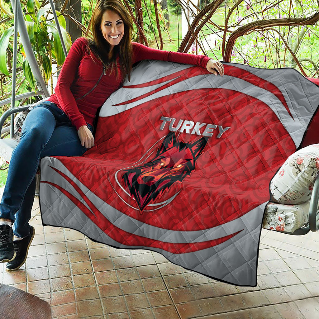 Turkey Football Quilt Asena Wolf Crest Unique Style
