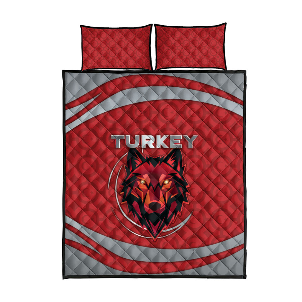 Turkey Football Quilt Bed Set Asena Wolf Crest Unique Style