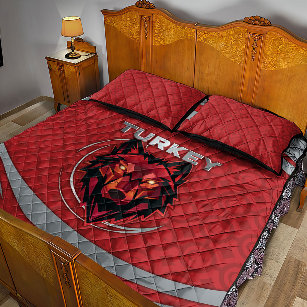 Turkey Football Quilt Bed Set Asena Wolf Crest Unique Style