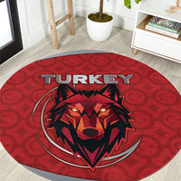 Switzerland Football Round Carpet Asena Wolf Crest Unique Style