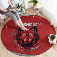 Switzerland Football Round Carpet Asena Wolf Crest Unique Style