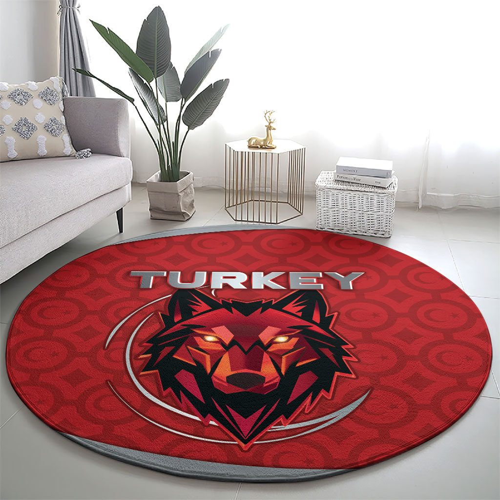 Switzerland Football Round Carpet Asena Wolf Crest Unique Style