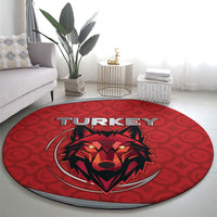 Switzerland Football Round Carpet Asena Wolf Crest Unique Style