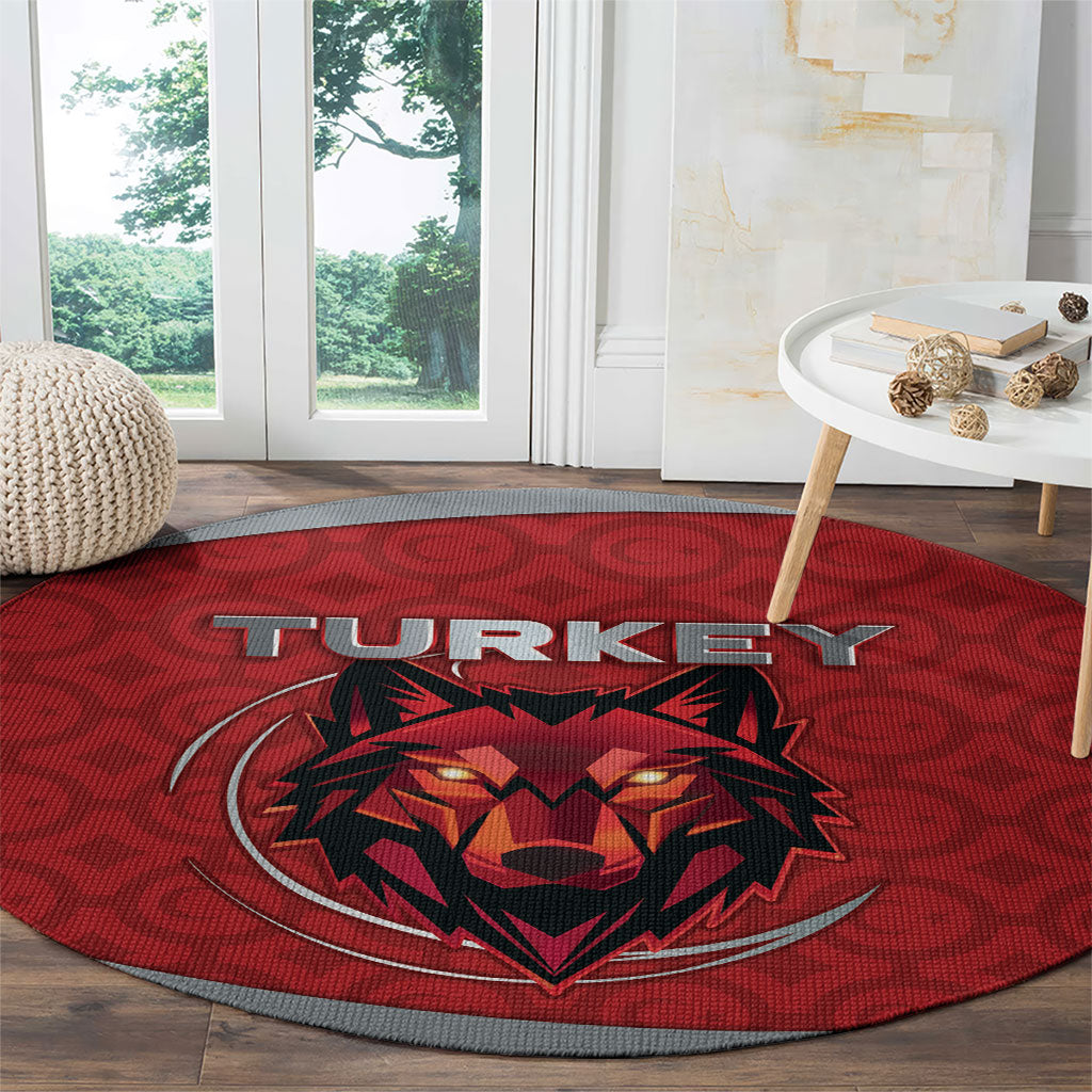Switzerland Football Round Carpet Asena Wolf Crest Unique Style