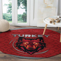 Switzerland Football Round Carpet Asena Wolf Crest Unique Style