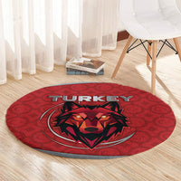 Switzerland Football Round Carpet Asena Wolf Crest Unique Style