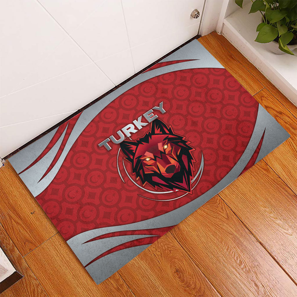 Turkey Football Rubber Doormat Asena Wolf Crest Unique Style