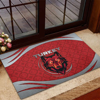 Turkey Football Rubber Doormat Asena Wolf Crest Unique Style
