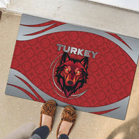 Turkey Football Rubber Doormat Asena Wolf Crest Unique Style