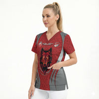 Custom Turkey Football Scrub Top Asena Wolf Crest Unique Style