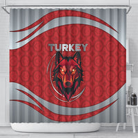 Turkey Football Shower Curtain Asena Wolf Crest Unique Style