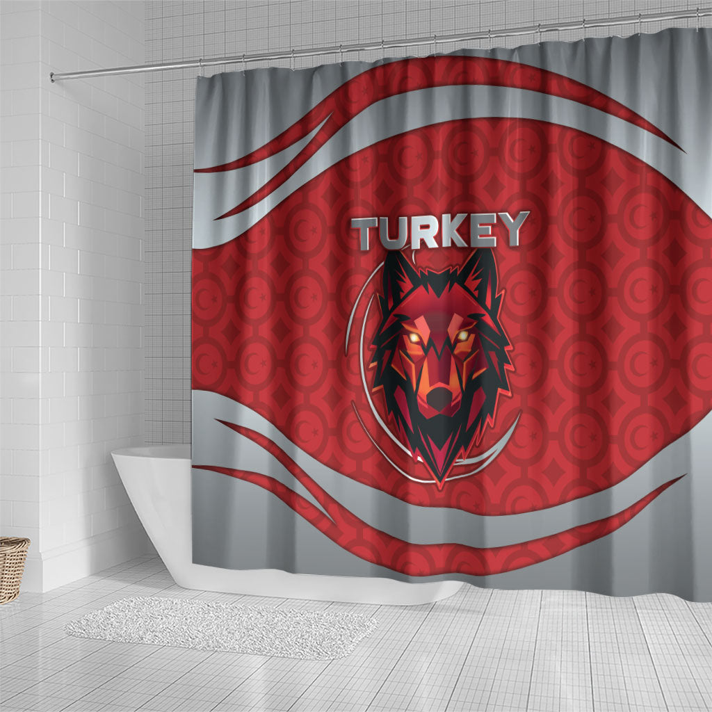 Turkey Football Shower Curtain Asena Wolf Crest Unique Style
