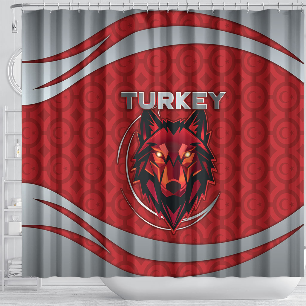 Turkey Football Shower Curtain Asena Wolf Crest Unique Style