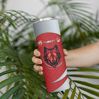 Custom Turkey Football Skinny Tumbler Asena Wolf Crest Unique Style