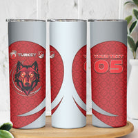 Custom Turkey Football Skinny Tumbler Asena Wolf Crest Unique Style
