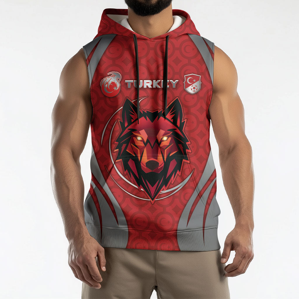 Custom Turkey Football Sleeveless Hoodie Asena Wolf Crest Unique Style