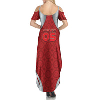 Custom Turkey Football Summer Maxi Dress Asena Wolf Crest Unique Style