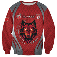 Custom Turkey Football Sweatshirt Asena Wolf Crest Unique Style