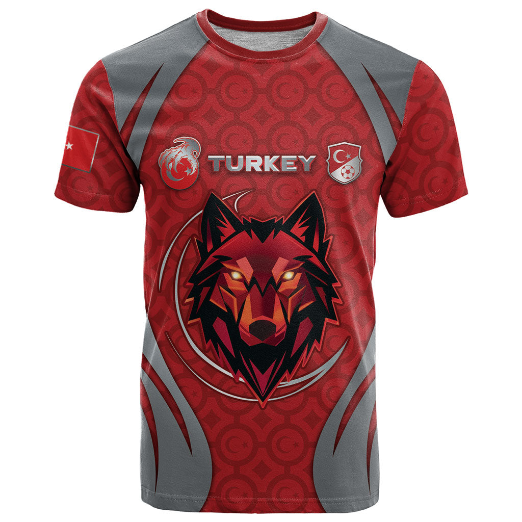 Custom Turkey Football T Shirt Asena Wolf Crest Unique Style