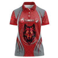 Custom Turkey Football Women Polo Shirt Asena Wolf Crest Unique Style