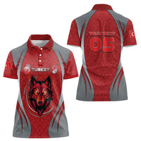Custom Turkey Football Women Polo Shirt Asena Wolf Crest Unique Style