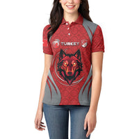Custom Turkey Football Women Polo Shirt Asena Wolf Crest Unique Style