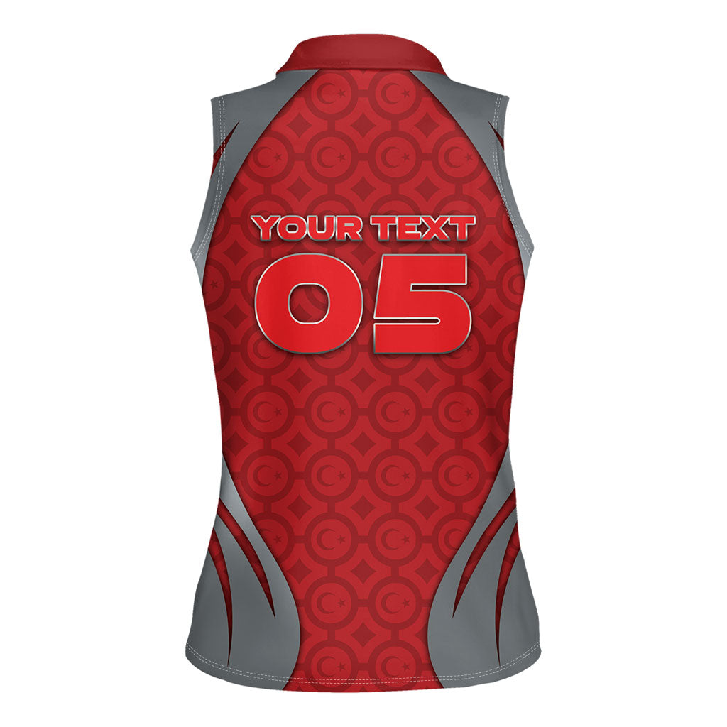Custom Turkey Football Women Sleeveless Polo Shirt Asena Wolf Crest Unique Style