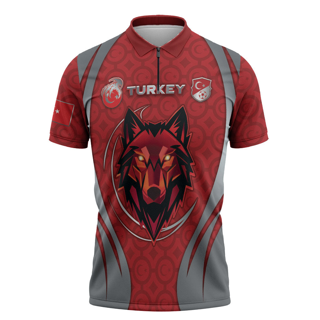 Custom Switzerland Football Zipper Polo Shirt Asena Wolf Crest Unique Style