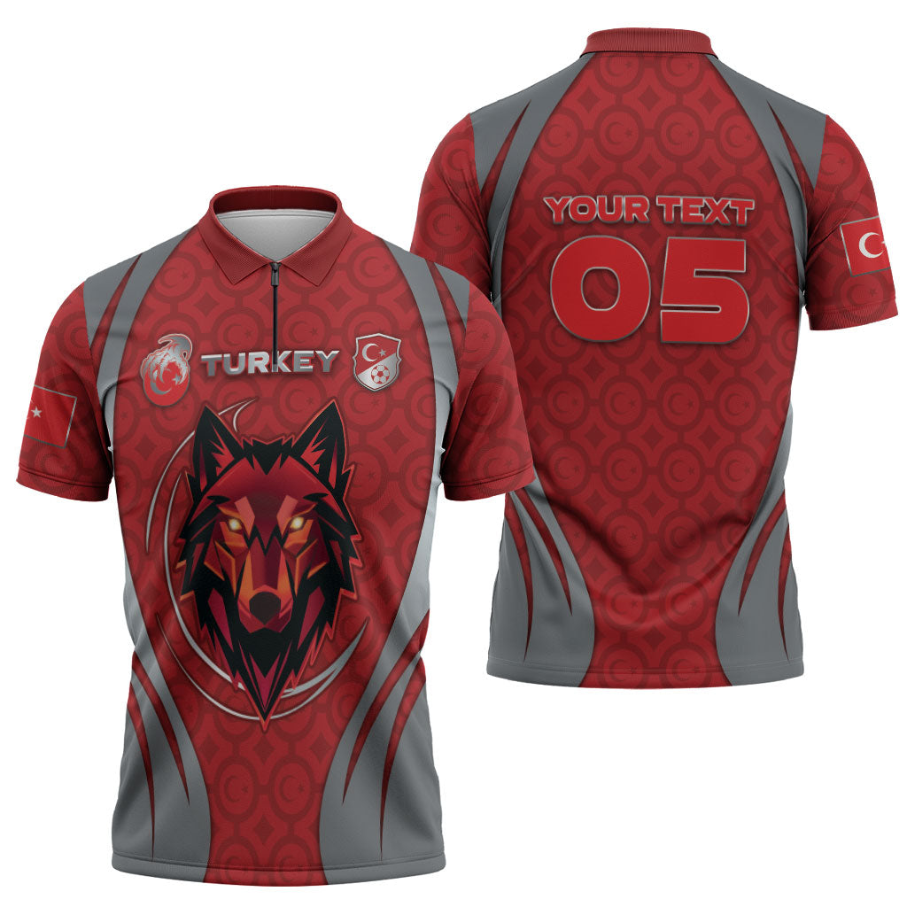Custom Switzerland Football Zipper Polo Shirt Asena Wolf Crest Unique Style