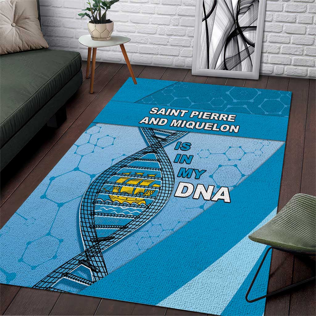 Saint Pierre And Miquelon Is In My DNA Area Rug - Wonder Print Shop