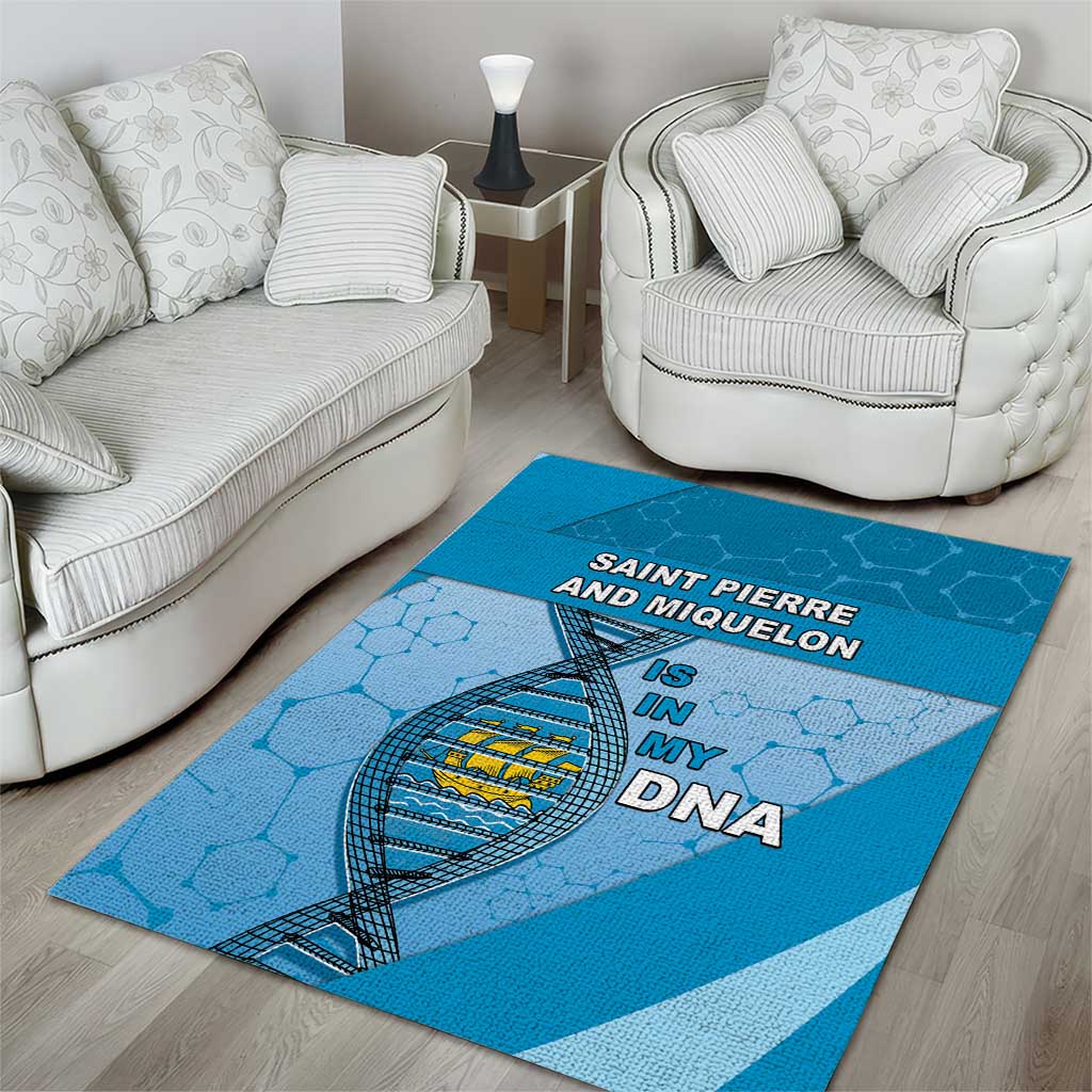 Saint Pierre And Miquelon Is In My DNA Area Rug - Wonder Print Shop